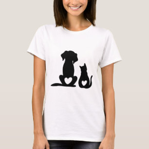 Hondenpuppy en Baby hond en kattenliefhebber T-shirt
