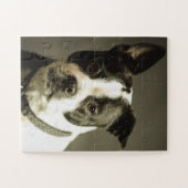 HONDENPuzzel, ZWART & WITTE HOND Legpuzzel (Horizontaal)