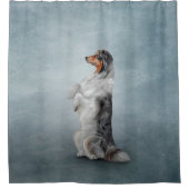 Hondenras Australian Shepherd Douchegordijn (Voorkant)