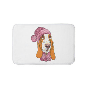 hondenras Basset Hound in gebreid pet Badmat