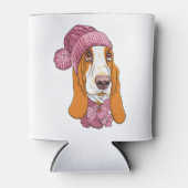 hondenras Basset Hound in gebreid pet Blikjeskoeler (Voorkant)