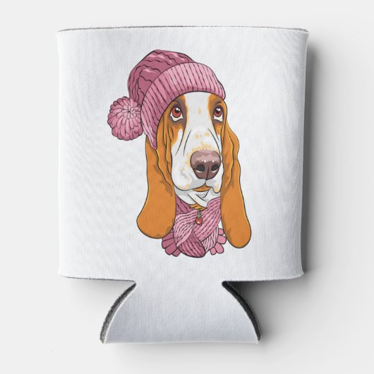 hondenras Basset Hound in gebreid pet Blikjeskoeler (Voorkant)