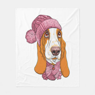hondenras Basset Hound in gebreid pet Fleece Deken