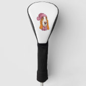hondenras Basset Hound in gebreid pet Golfheadcover (Voorkant)