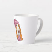 hondenras Basset Hound in gebreid pet Latte Mok (Rechterhoek)