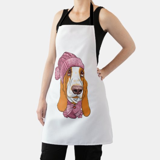 hondenras Basset Hound in gebreid pet Schort (Insitu)