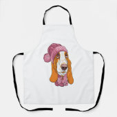 hondenras Basset Hound in gebreid pet Schort (Voorkant)
