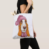 hondenras Basset Hound in gebreid pet Tote Bag (Dichtbij)
