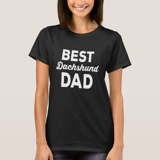 Hondenras Best Dachshund Dad T-shirt (Voorkant)