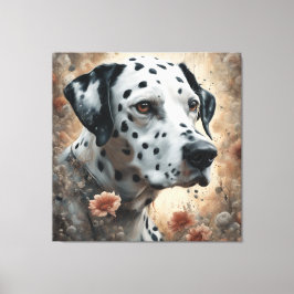 Hondenras Bloemenportretten 3 Canvas Afdruk