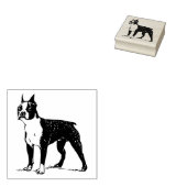 Hondenras Boston Terrier Rubberstempel (Gestempeld)