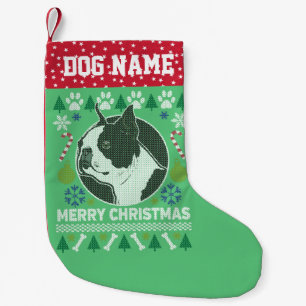 Hondenras Boston Terrier Ugly KerstSweater Kleine Kerstsok