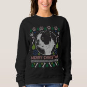 Hondenras Boston Terrier Ugly KerstSweater Trui (Voorkant)