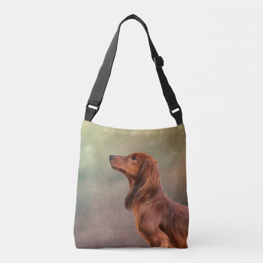 Hondenras-dachshund tekenen crossbody tas (Voorkant)