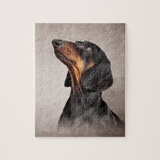 Hondenras-dachshund tekenen legpuzzel (Verticaal)
