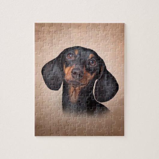 Hondenras-dachshund tekenen legpuzzel (Verticaal)