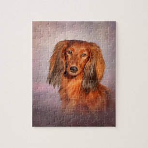 Hondenras-dachshund tekenen legpuzzel