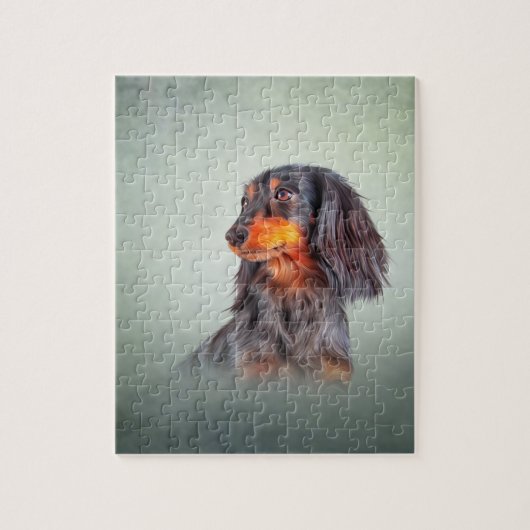 Hondenras-dachshund tekenen legpuzzel (Verticaal)