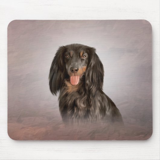 Hondenras-dachshund tekenen muismat (Voorkant)