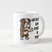 Hondenras en koffie in de ochtend grote koffiekop (Voorkant rechts)