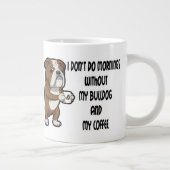 Hondenras en koffie in de ochtend grote koffiekop (Rechts)