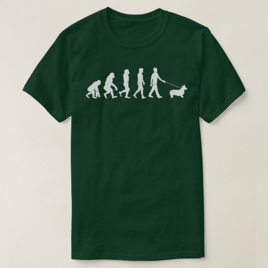 Hondenras Evolution Corgi houdt van honden Cl T-shirt (Design voorkant)