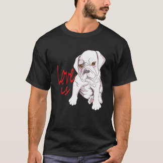 Hondenras Franse Bulldog Love Is Zeggen Bulldog T-shirt