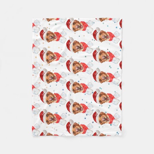 Hondenras kerstmis van Labrador Fleece Deken (Voorkant)