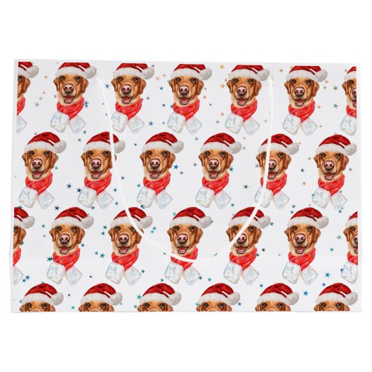 Hondenras kerstmis van Labrador Groot Cadeauzakje (Achterkant)