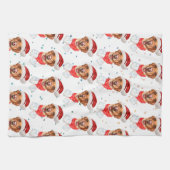 Hondenras kerstmis van Labrador Theedoek (Horizontaal)