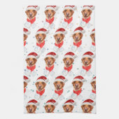 Hondenras kerstmis van Labrador Theedoek (Verticaal)