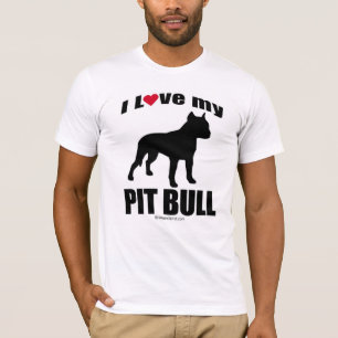 "HONDENRAS" - PIT BULL - "IK HOOP VAN MIJN PIT BUL T-SHIRT