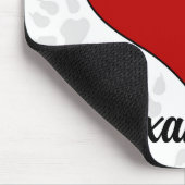 Hondenras Red Heart met naam Muismat (Hoek)