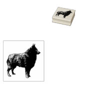 Hondenras Schipperke Rubberstempel (Gestempeld)