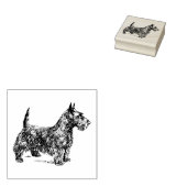 Hondenras Schotse Terrier Rubberstempel (Gestempeld)