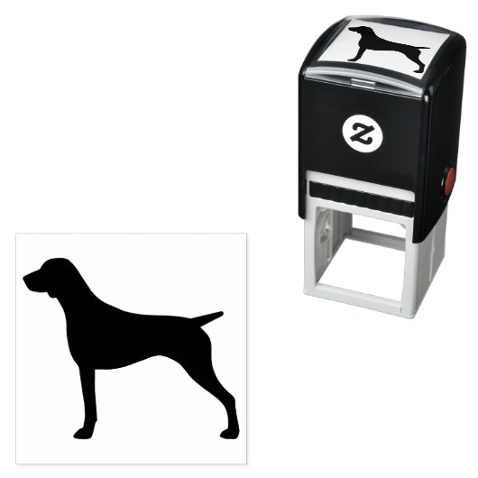 Hondenras Silhouette , korthaired Pointer Zelfinktende Stempel (In situ)