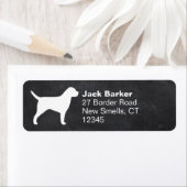 Hondenras Silhouette Return-grensdrager Etiket (Insitu)