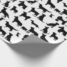 Hondenras Silhouette Wrapping Paper