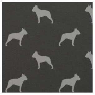 Hondenras silhouetten van de Boston Terrier Stof