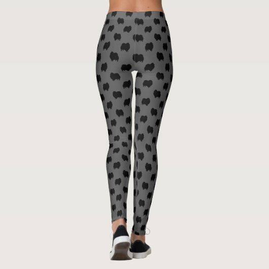 Hondenras Silhouettes Pattern Leggings (Achterkant)