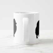 Hondenras Silhouettes uit de Zwarte Pommeren Grote Koffiekop (Achterkant)