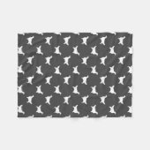 Hondenras Silhouettes uit Engeland Fleece Deken (Voorkant (Horizontaal))