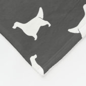 Hondenras Silhouettes uit Engeland Fleece Deken (Hoek)
