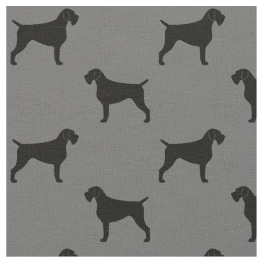 Hondenras Silhouettes van Wirehaire Pointer Stof (Close Up)