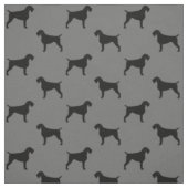 Hondenras Silhouettes van Wirehaire Pointer Stof (Swatch)