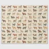  Hondenras Tekeningen gepatenteerd Cadeaupapier (Vlak)