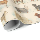  Hondenras Tekeningen gepatenteerd Cadeaupapier (Rol Hoek)