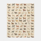  Hondenras Tekeningen gepatenteerd Fleece Deken (Voorkant)