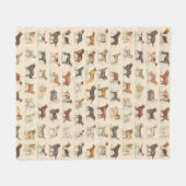  Hondenras Tekeningen gepatenteerd Fleece Deken (Voorkant (Horizontaal))