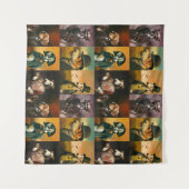 Hondenras tekent afstamming wandkleed (Voorkant (horizontaal))